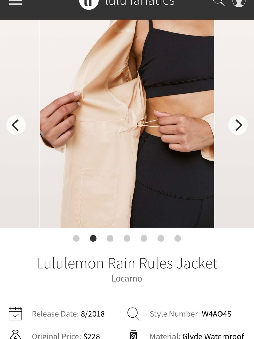 lululemon athletica Women's Hooded Raincoat in Trench - Picture 9 of 16